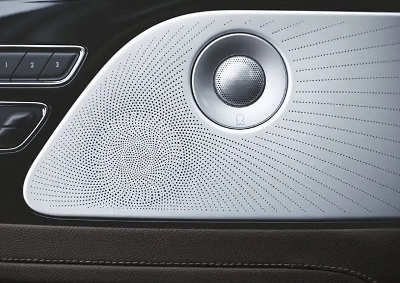 Two speakers of the available audio system are shown in a 2023 Lincoln Aviator® SUV | Star Lincoln in Southfield MI