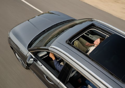 The available panoramic Vista Roof® of a 2027 Lincoln Aviator® SUV is open. | Star Lincoln in Southfield MI